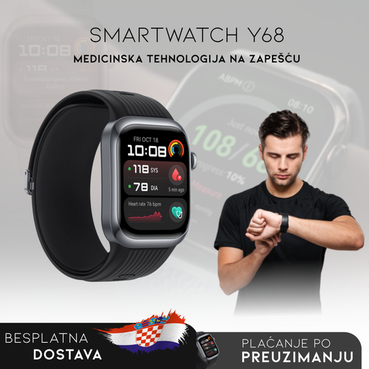 Smartwatch Y68 | Pametna kontrola