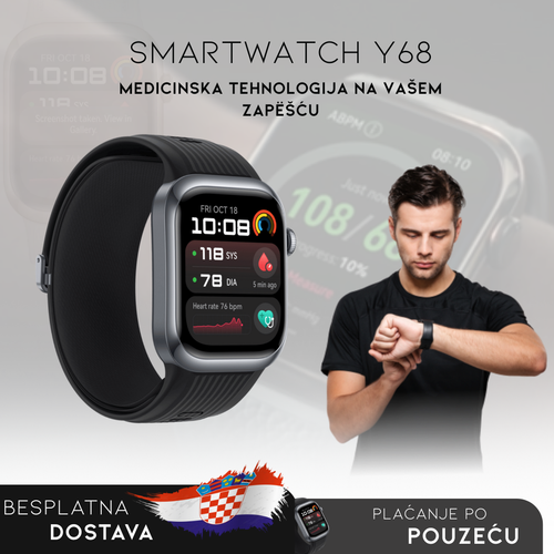 Smartwatch Y68 | Pametna kontrola